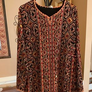 Palestinian embroidered abaya/thob